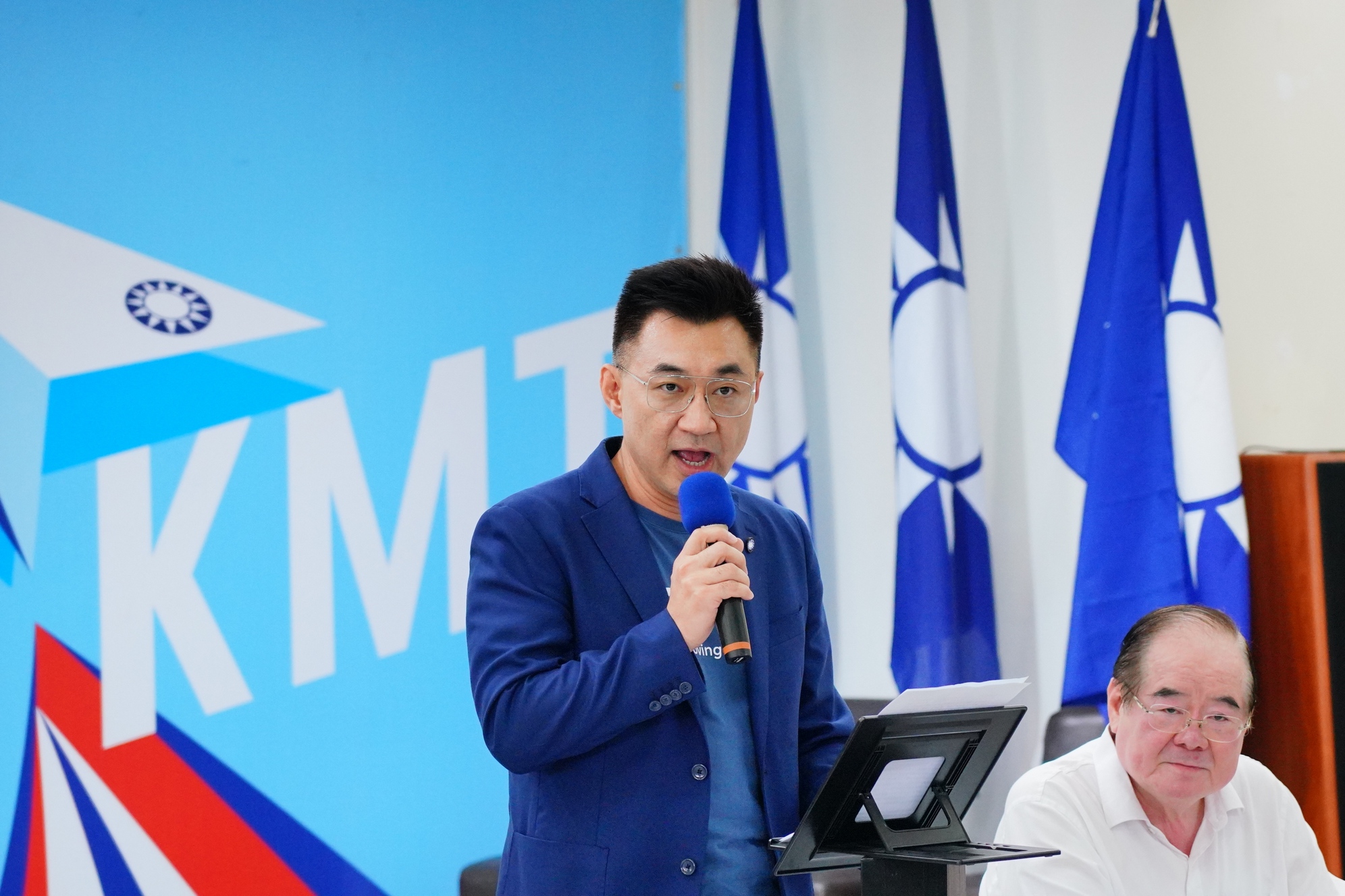 中國國台辦發言人馬曉光表示，國民黨喪失代表全中國合法政府的地位，國民黨主席江啟臣（圖）則表示，絕對會捍衛中華民國。（資料照）