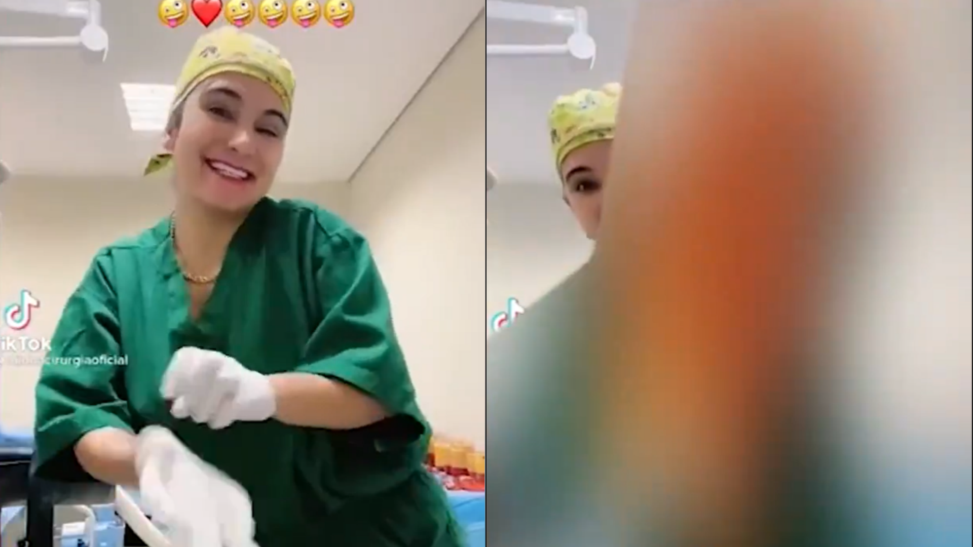 整名醫師在抖音PO出手拿脂肪熱舞的影片，嚇壞大批網友。（翻攝自Metrópoles推特）