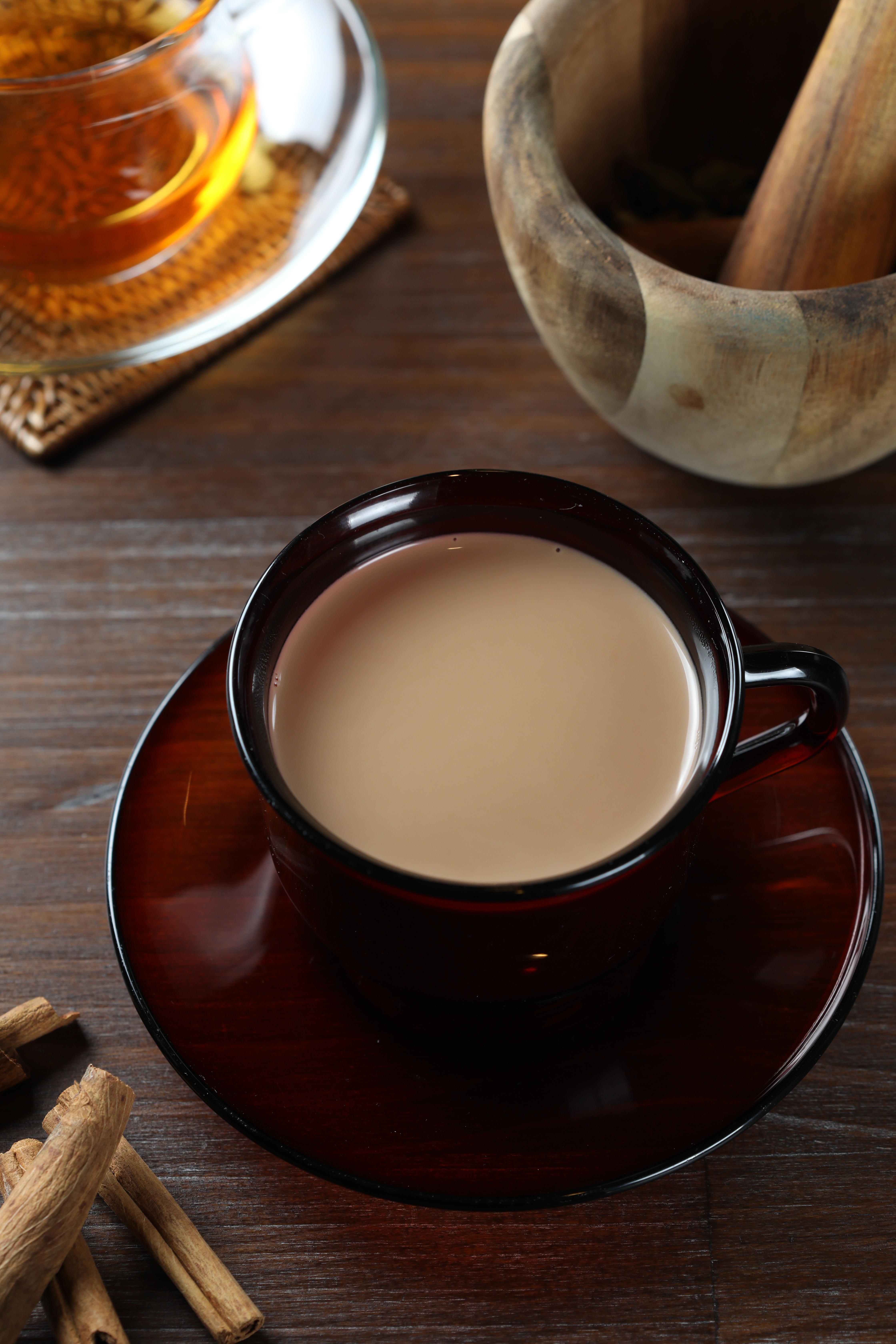 「印度香料奶茶」的綜合香料也是由老闆親自調配。（100元／杯）