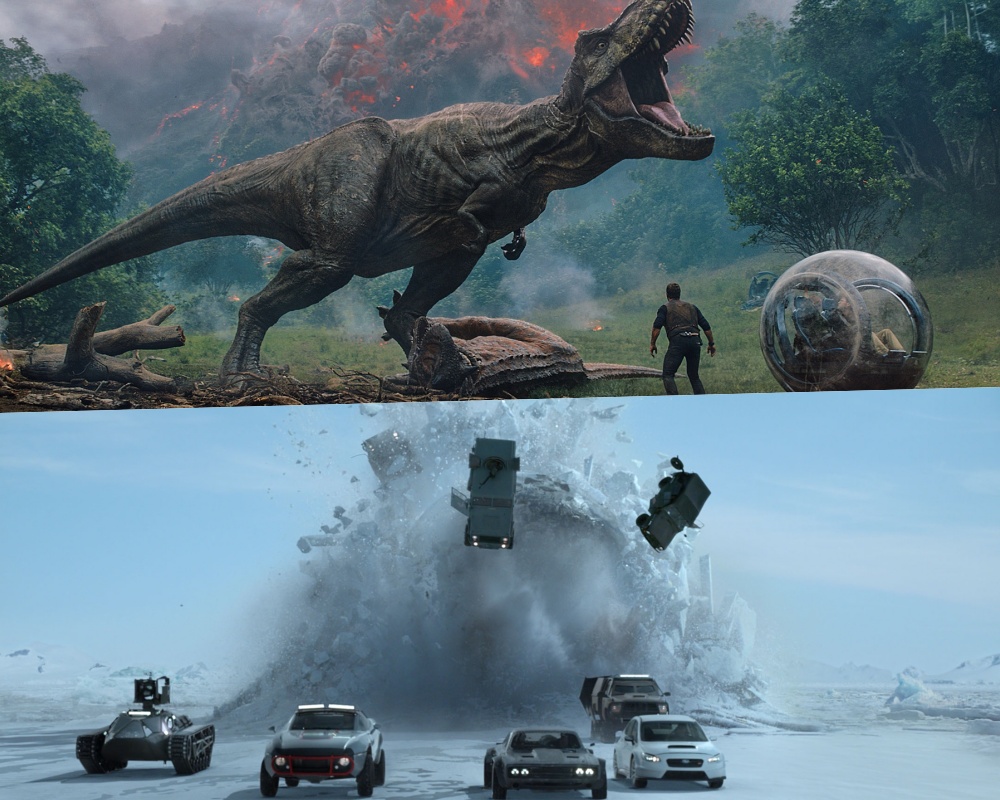 因為《哥吉拉大戰金剛》成功了，網友自行腦補「《玩命關頭》VS《侏羅紀世界》」的點子，但顯然沒人想反對。（UIP提供）