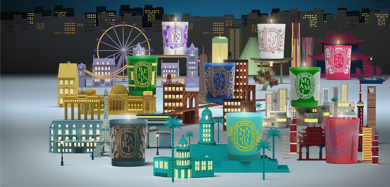 DIPTYQUE城市限定蠟燭系列共有9款，日前在台灣快閃販售。（10/10 APOTHECARY提供）