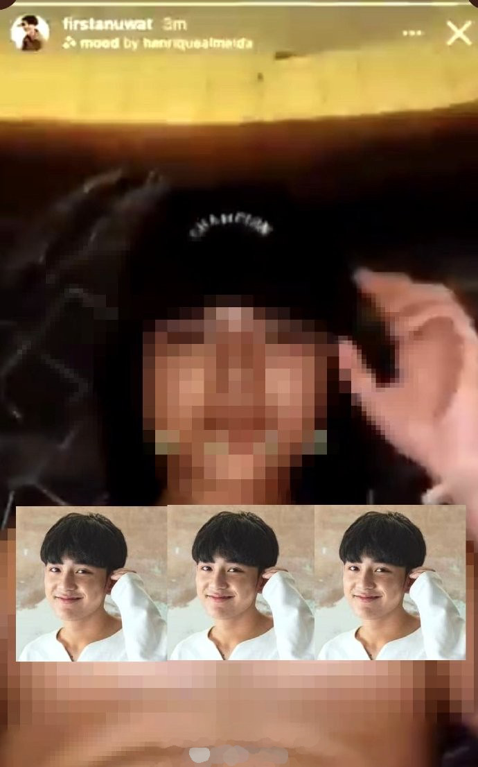 影片中女友的裸體、私處全都露,更捕捉到小First Anuwat的身影。(翻攝自網路)