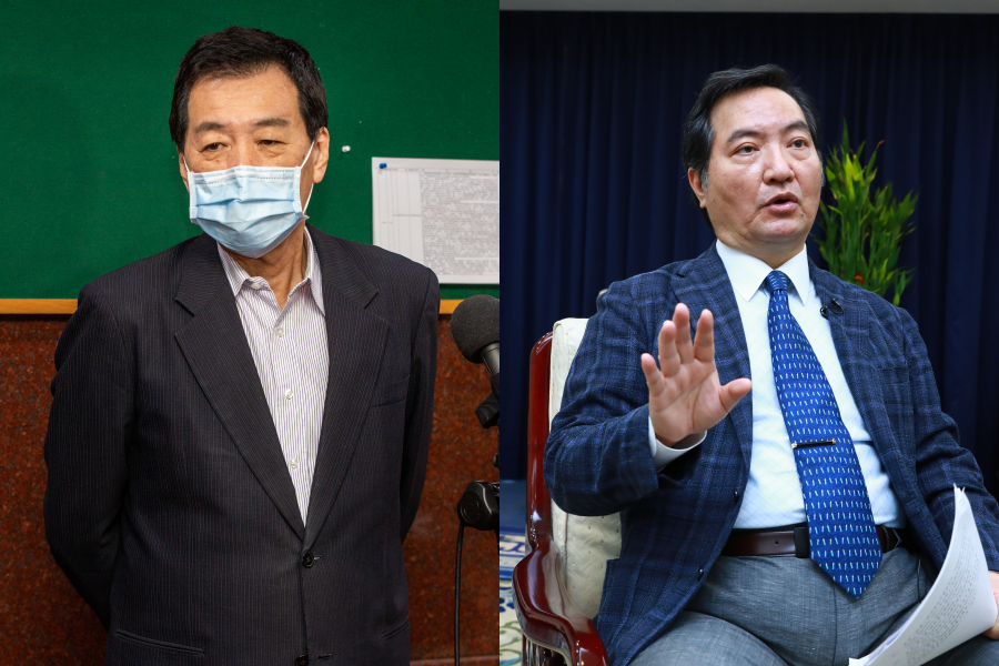 國民黨立委費鴻泰（左）今稱8月28日前政府不會進口美豬，遭到行政院發言人羅秉成（右）否認。（本刊資料照）