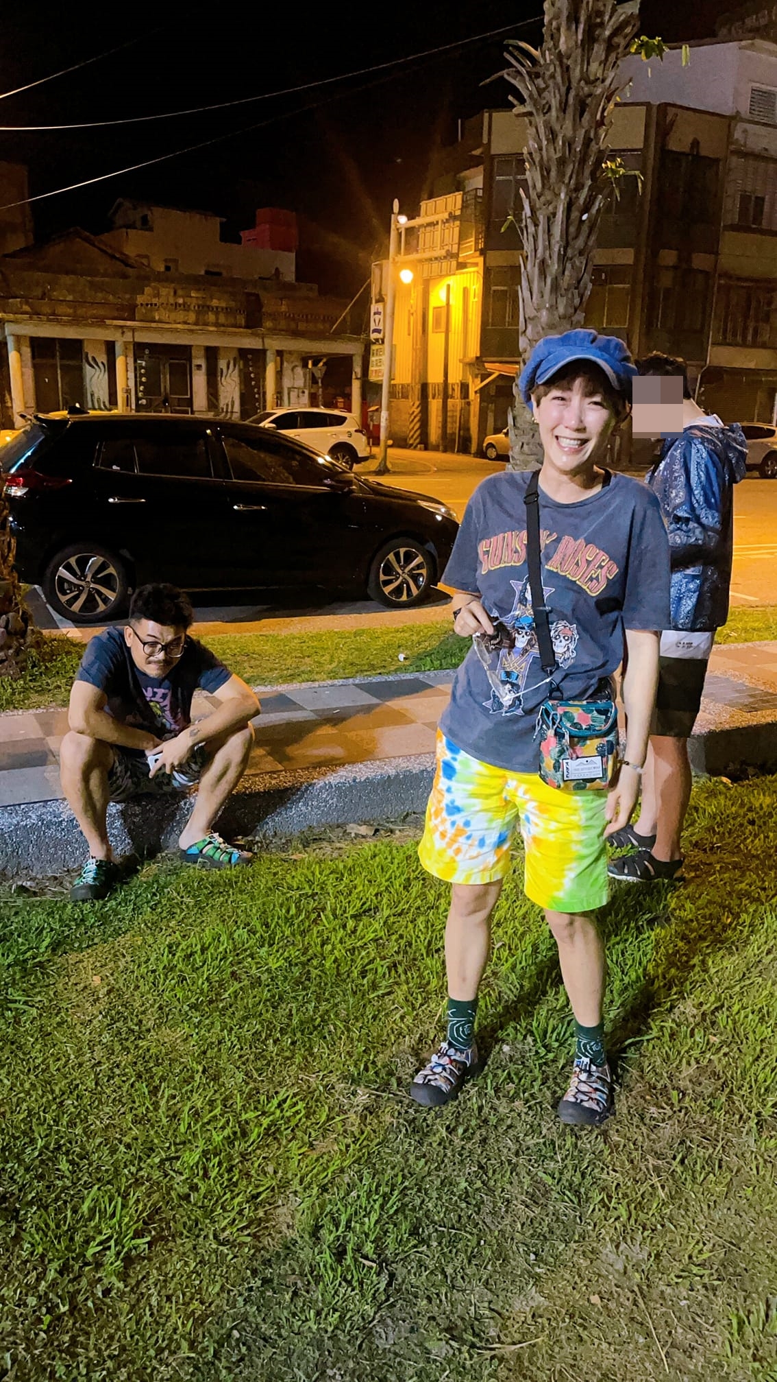 花蓮昨晚連2震,史丹利和Gigi夫妻倆嚇到奪門而出。(翻攝自熱血史丹利大叔應援團臉書)