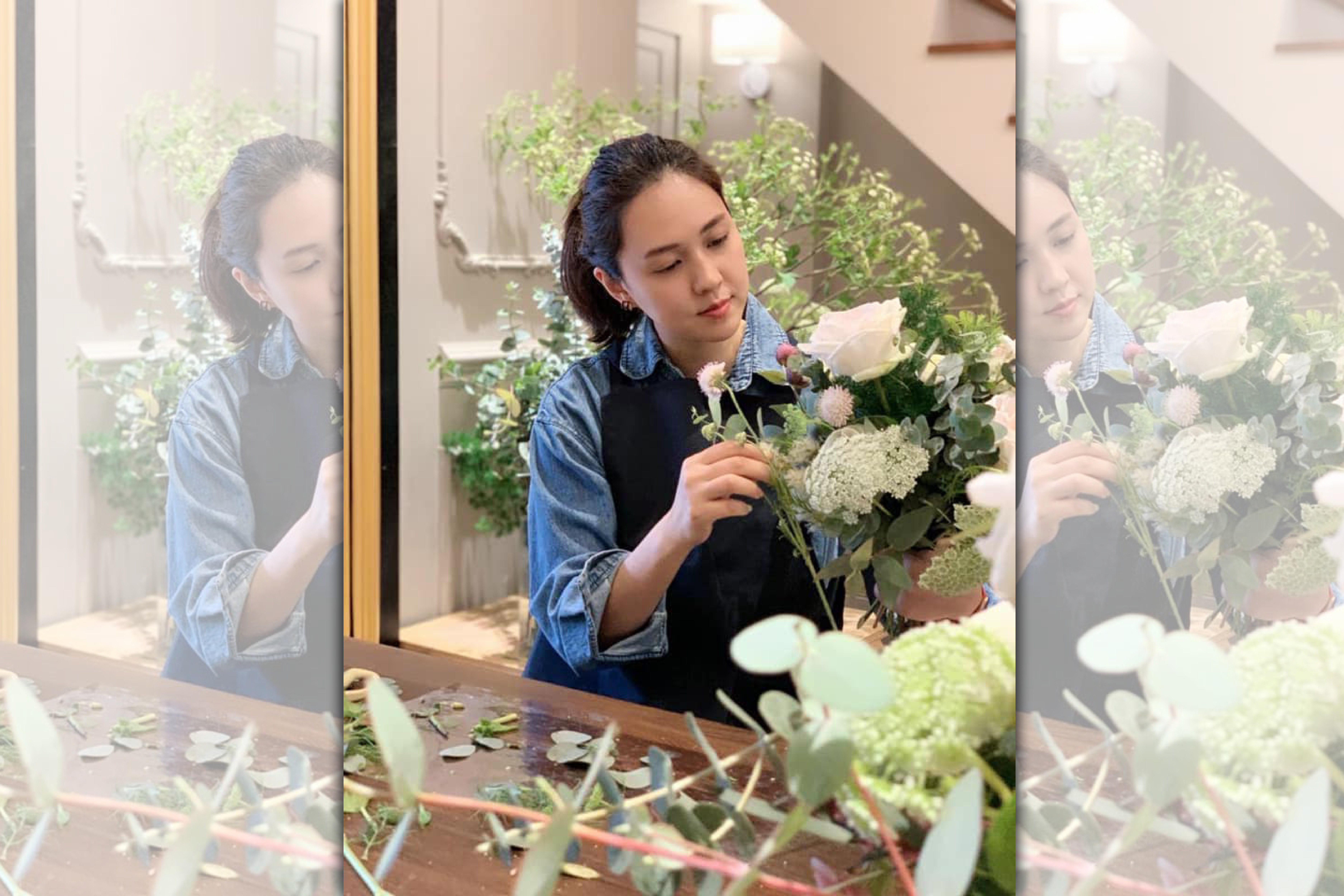 朱芯儀透露最近愛上花藝。（翻攝朱芯儀臉書）