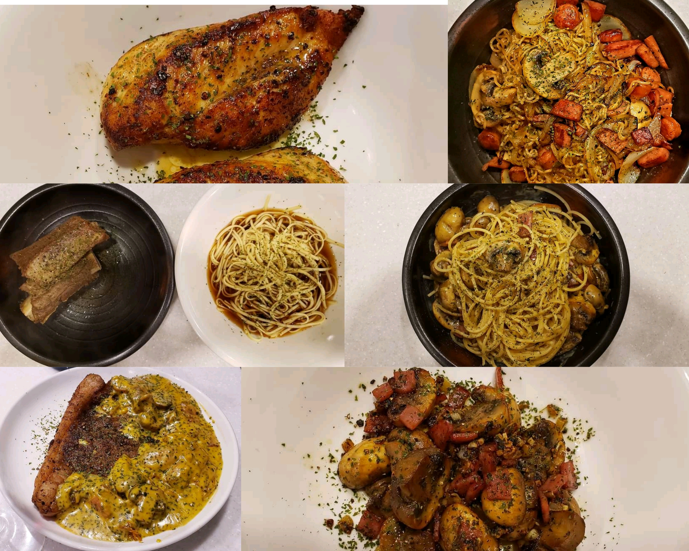 隔離6天來黃秋生每天都貼出自己料理的隔離餐,賣相不錯。(翻攝自黃秋生臉書)