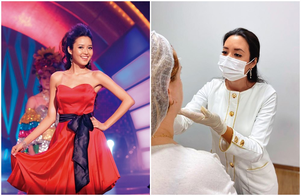 名模Liz曾於台灣紅極一時（左圖，本刊資料照），離開台灣演藝圈後，回巴拉圭結婚並念醫學，目前已是一位整形醫師。（右圖，Liz提供）