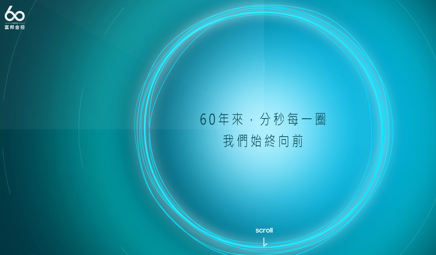 富邦集團60週年，開設60週年網站慶生。（翻攝富邦網站）