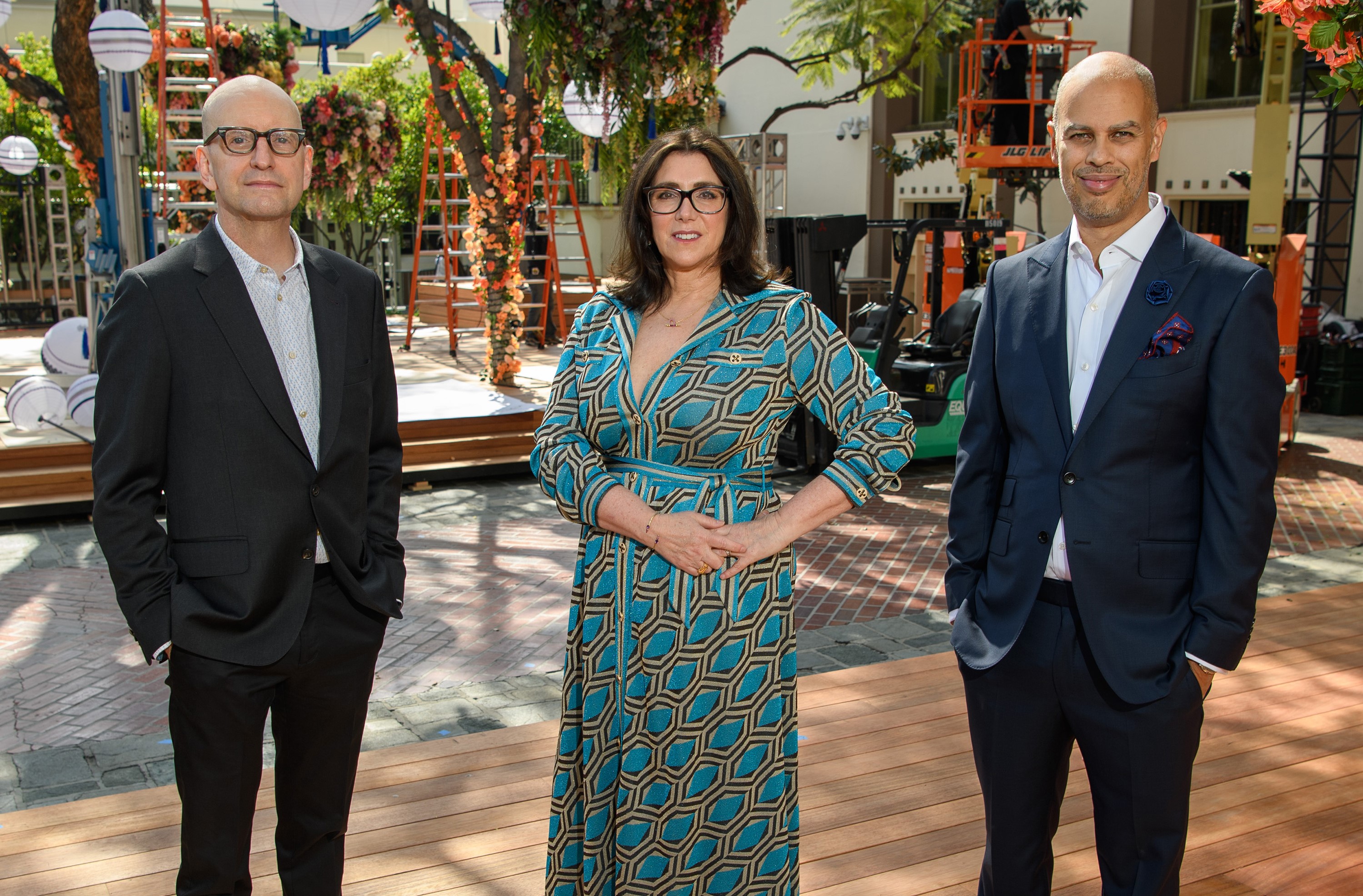 第93屆奧斯卡頒獎典禮製作人，史蒂芬索德伯、史黛西謝爾、傑西柯林斯。（ABC提供）