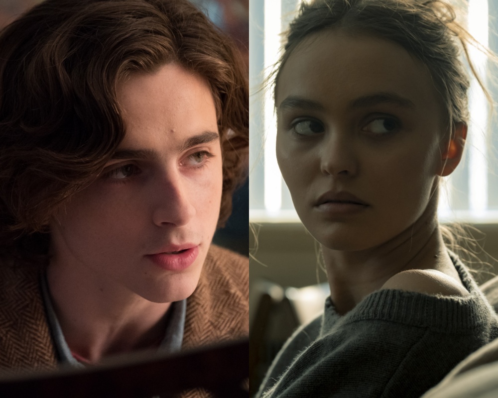 提摩西夏勒梅（左）與莉莉蘿絲戴普在去年初傳出分手，沒想到一年後又被目擊在紐約一起逛街。（甲上娛樂提供）