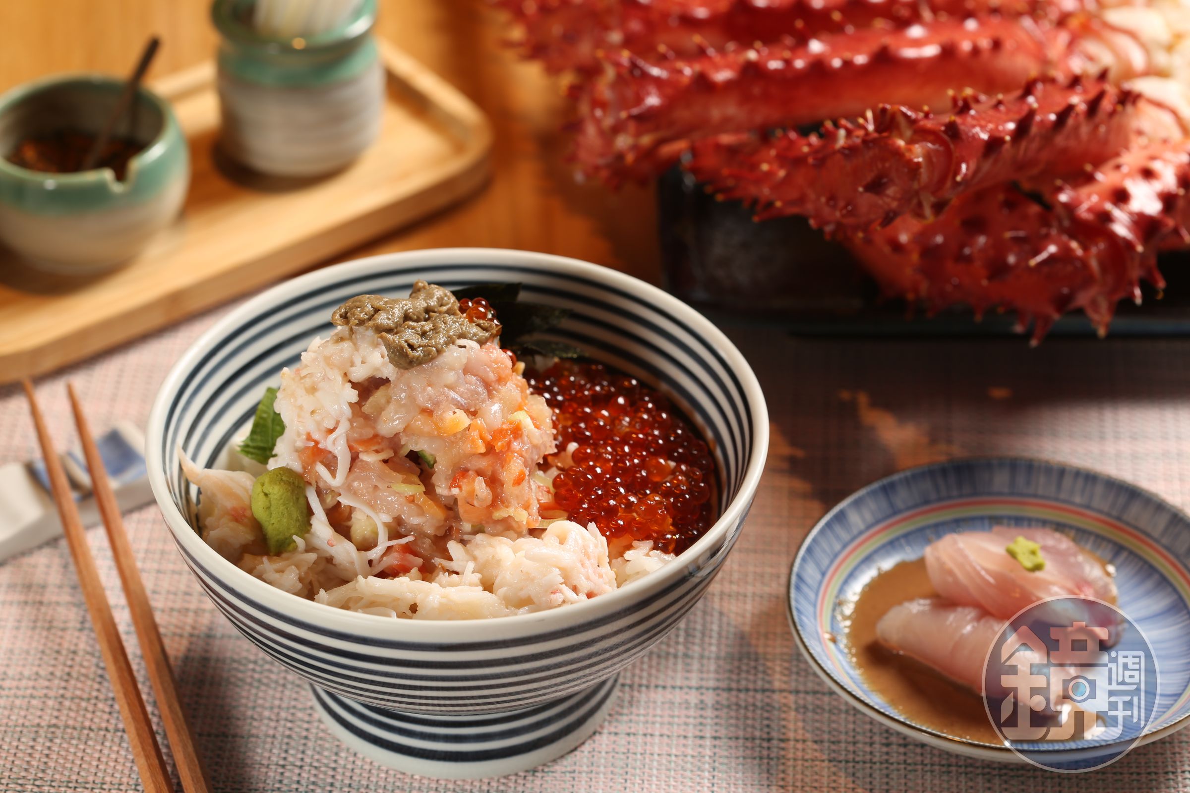 蟹膏壓頂的「雪」套餐，嘗得到帝王蟹肉的鮮嫩彈牙。（880元／套餐）