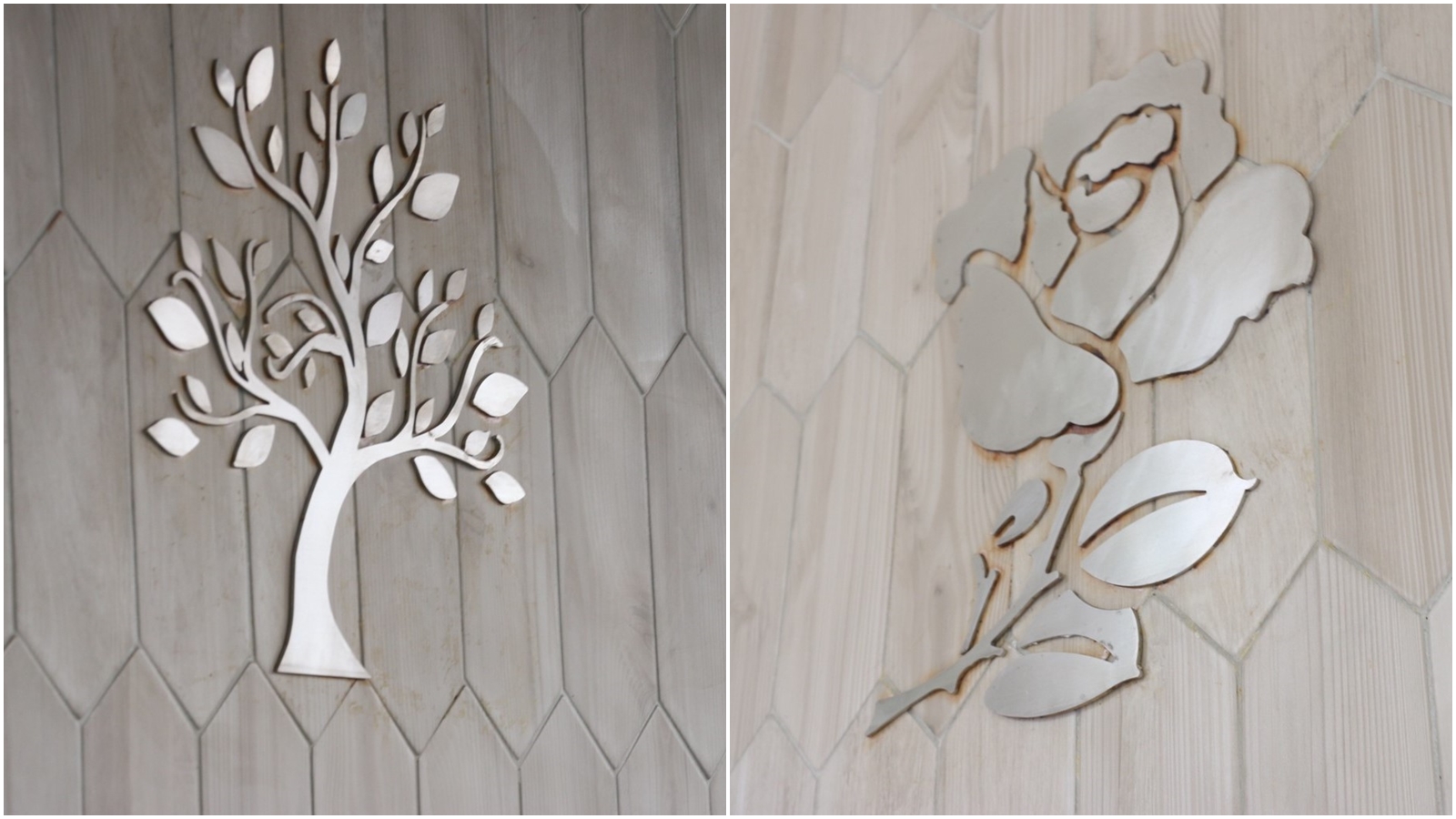 屏東高樹國中面對葉永鋕身亡的歷史,將新建廁所以玫瑰和大樹圖案做識別。(翻攝自周春米臉書)