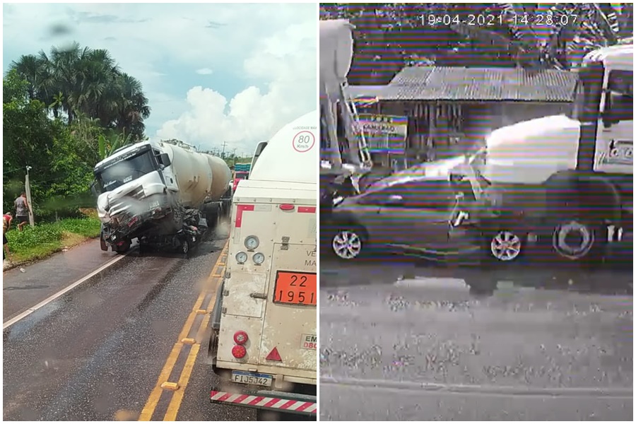 巴西日前發生一起死亡車禍，造成一家5口命喪輪下的悲劇。（翻攝自推特）