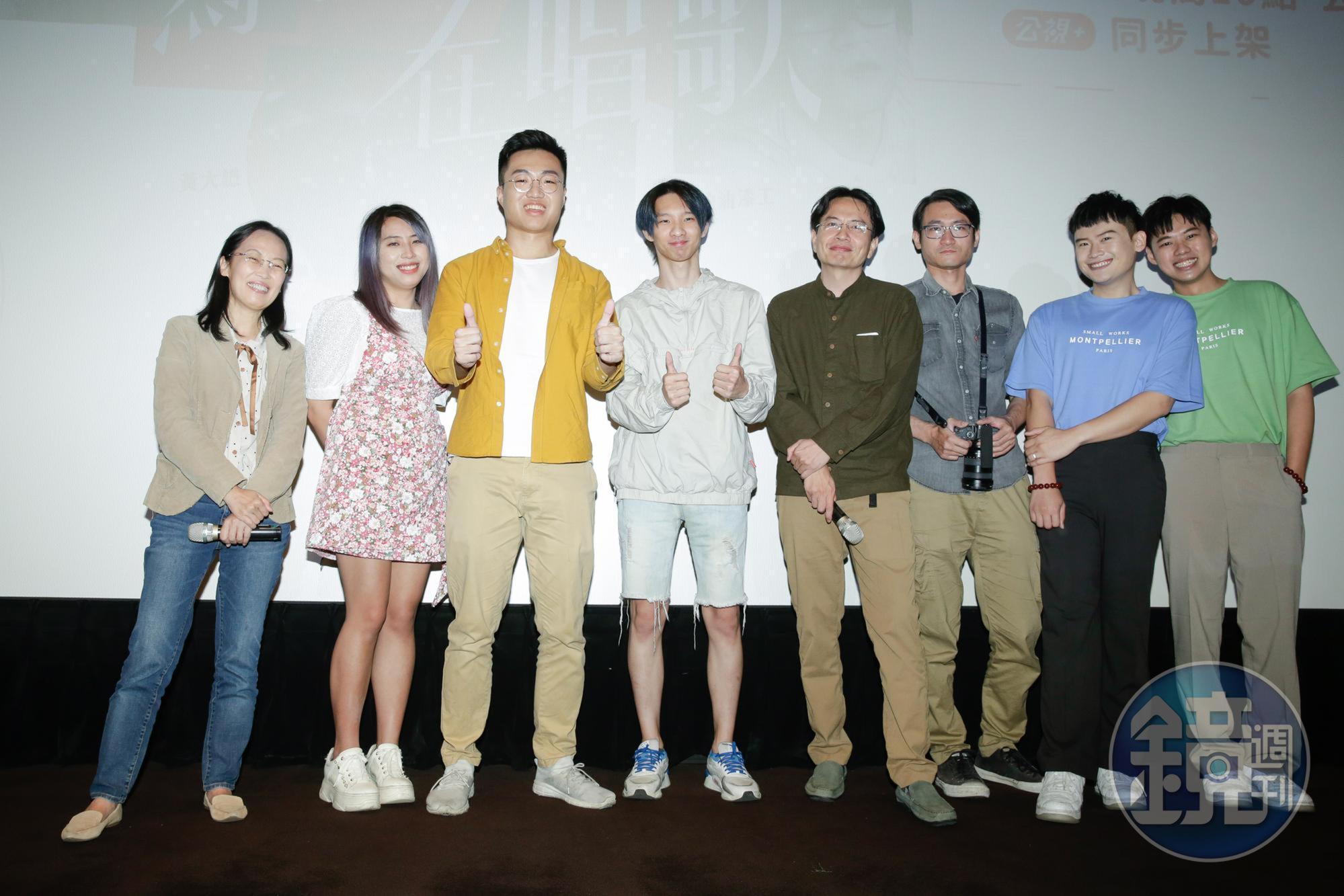 紀錄片演員小玉、黃大謙、夫夫之道、最後的油漆工等Youtuber出席記者會。