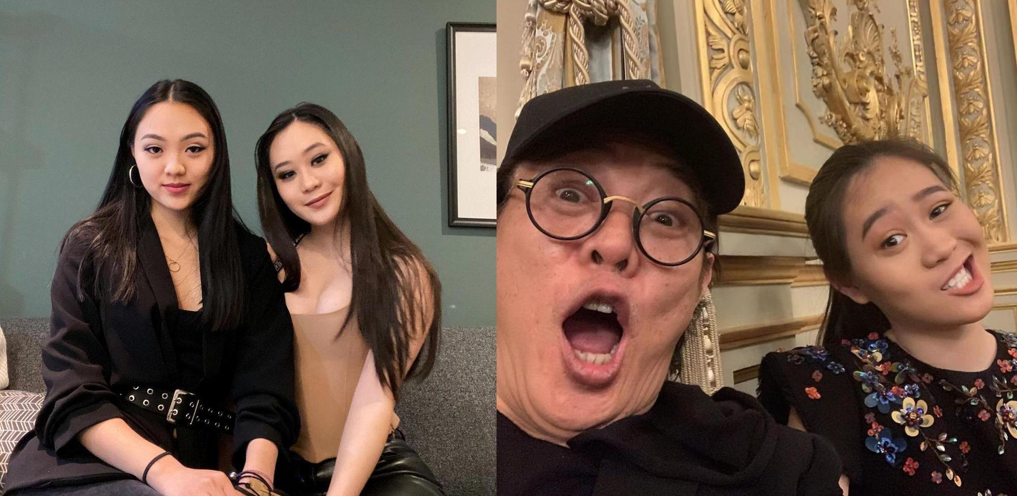Jada(左)貼文祝福姊姊Jane生日,Jane的好身材遺傳自母親。而Jada與父親李連杰的感情甚好。(翻攝自Jada IG)