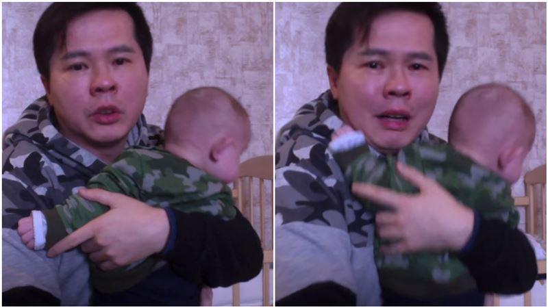 一名男子表示在烏克蘭找代理孕母生子,想要返台卻受困當地。(翻攝自Wenchung Lu臉書)