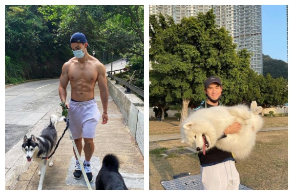 相當喜歡小動物的胡智同，時常在IG分享與狗狗的合照。（翻攝自lynuswoo IG）