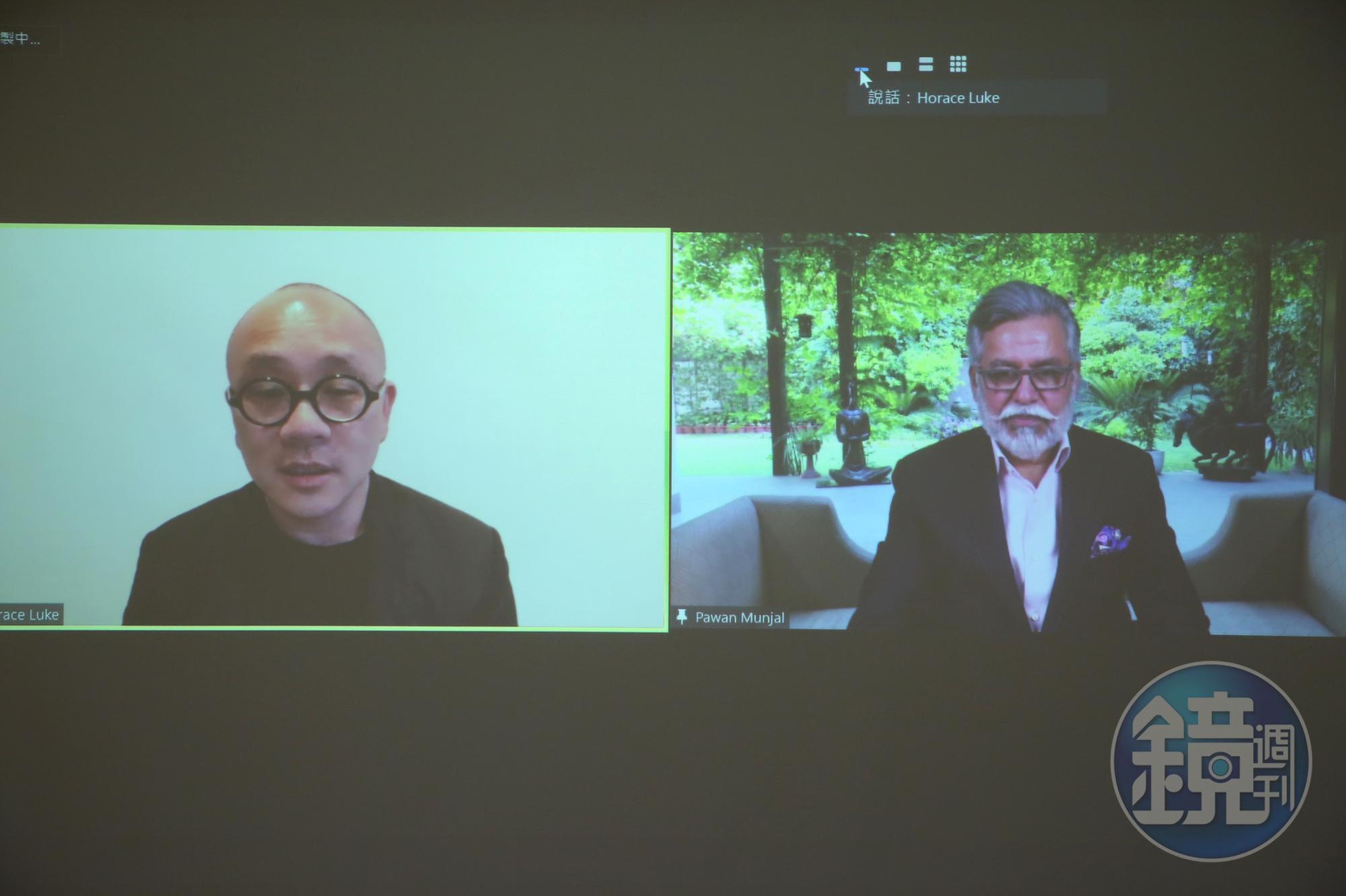 Hero董事長Dr. Pawan Munjal(右)透露,計畫將Gogoro發展的換電模式作為印度電動機車的轉型基礎。