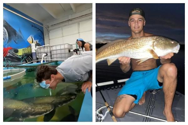 保羅經常拍攝與各種動物互動的影片，此次「用嘴餵魚」的影片卻引來大批網友的撻伐。（翻攝自Paul Cuffaro Youtube、paulcuffaro IG）
