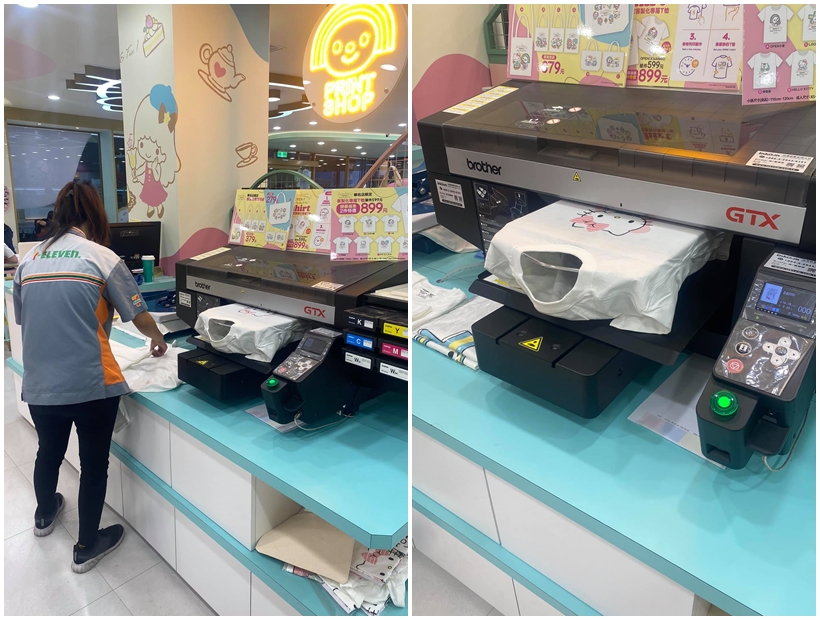 超商店員技能再次突破,竟然要動手幫客人做T恤。(翻攝自臉書社團:路上觀察學院)