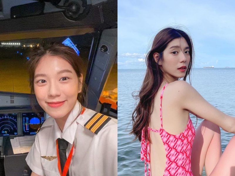 泰國選秀節目冠軍Meimei改行當飛行員。（翻攝自thanyawee_ IG）