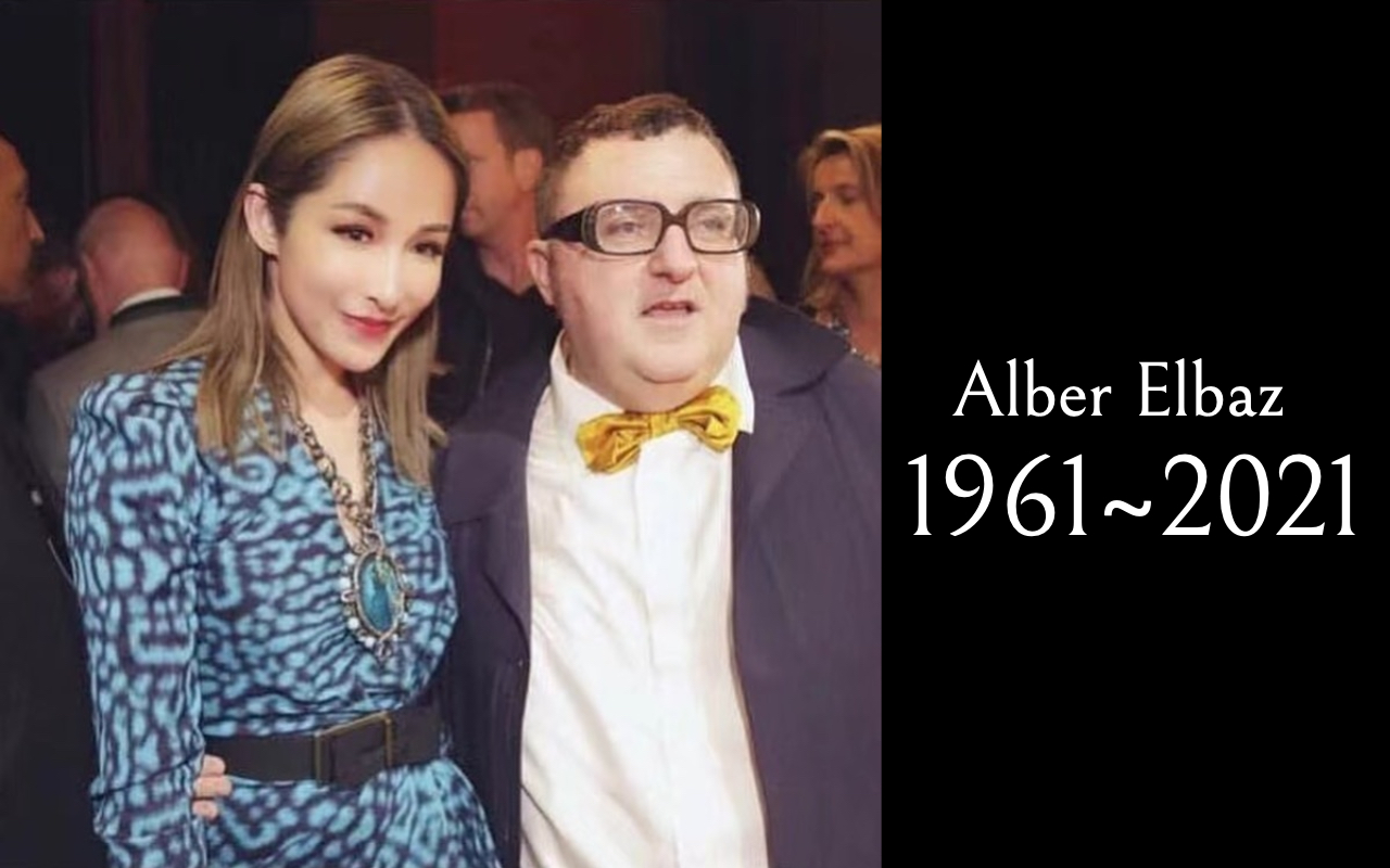 蕭亞軒（左）出席Alber Elbaz執掌的最後一季Lanvin 2016年春夏大秀，聽聞他驟逝後，分享兩人合照以示哀悼。（翻攝自蕭亞軒IG）