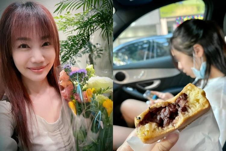 前主播蕭彤雯日前分享女兒「美寶」買紅豆餅給她吃,意外曝光女兒每個月的零用錢只有100元。(翻攝自蕭彤雯臉書)