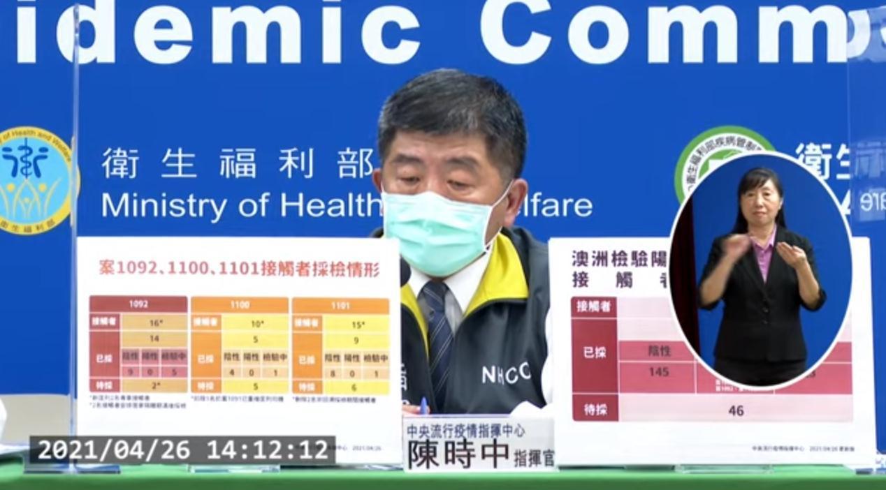 指揮官陳時中指出,由於目前無法把所有個案串聯在一起,擴大採檢也是為了確認傳染路徑。(翻攝自疾管署YouTube頻道)