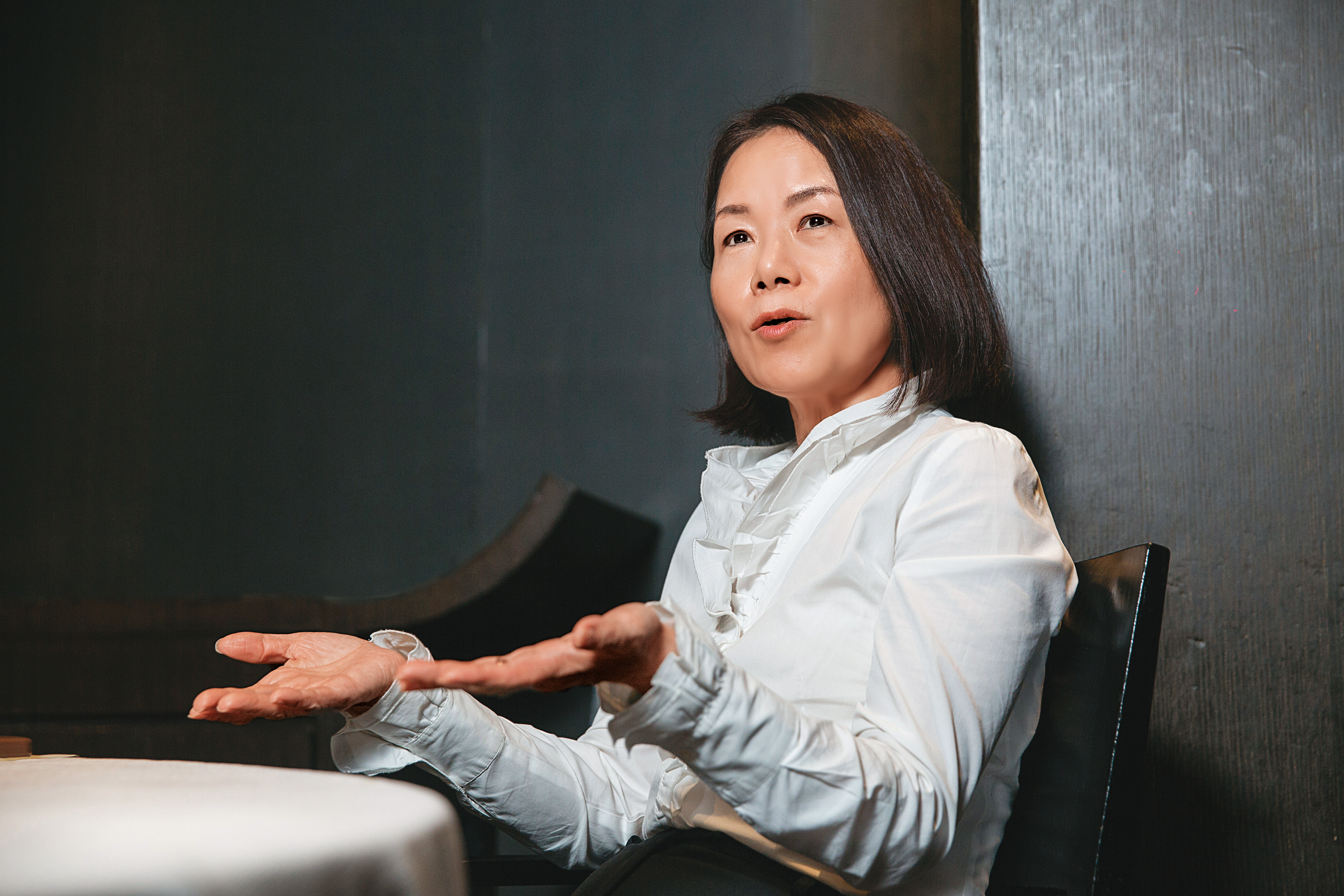 李惠文受訪時大吐苦水，強調自己是希望讓公司更好。