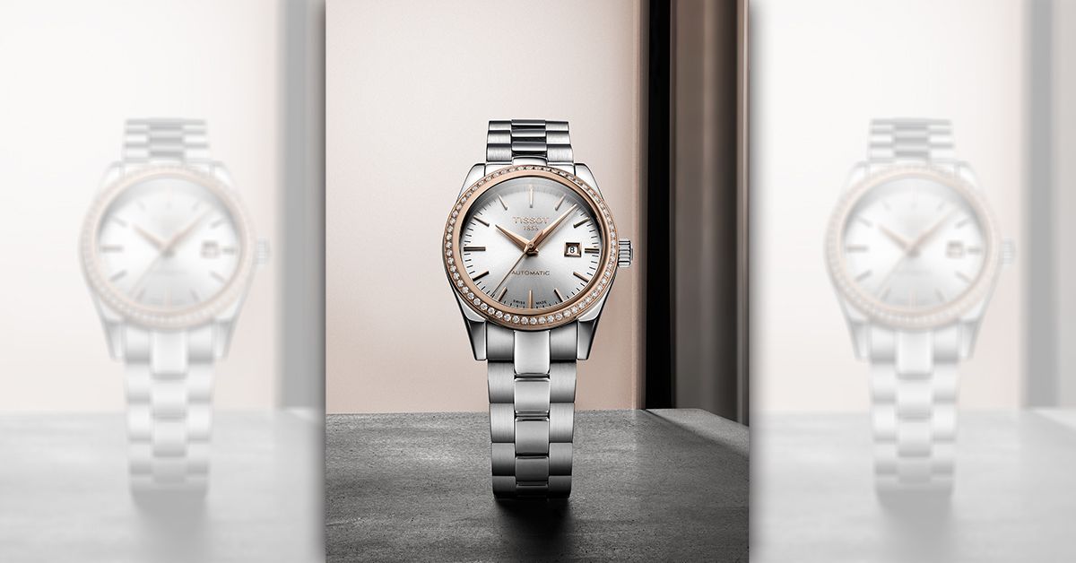 天梭T-My Lady全系列以316L精網材質打造，另備有18K金全鑽款式可供選擇，並同步推出多種面盤顏色，滿足日常多樣化搭配。T-My Lady全鑽K金(自動款)，建議售價8萬300元。
