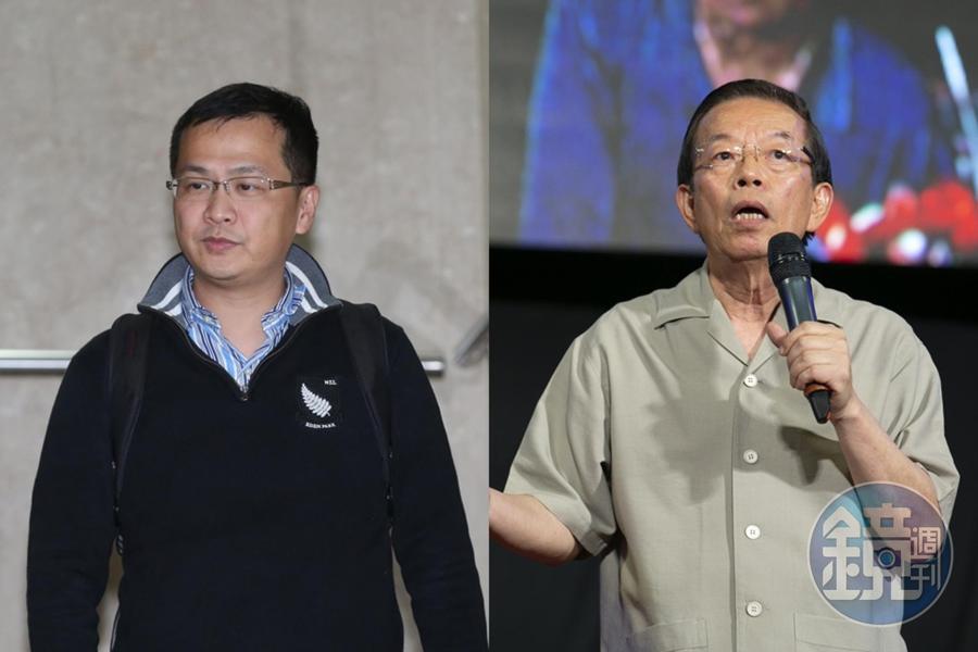 謝長廷(右)因被羅智強(左)指稱害死大阪辦事處處長蘇啟誠而提告,不過最終敗訴。(本刊資料照)