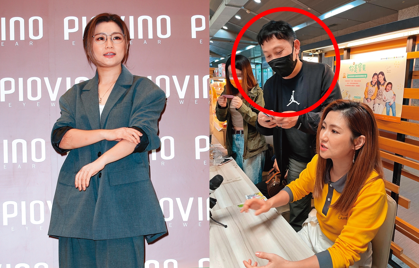 Selina經紀人換人做，由相識多年的吳侯墀（紅圈處）接棒，兩人曾傳有一段往日情。