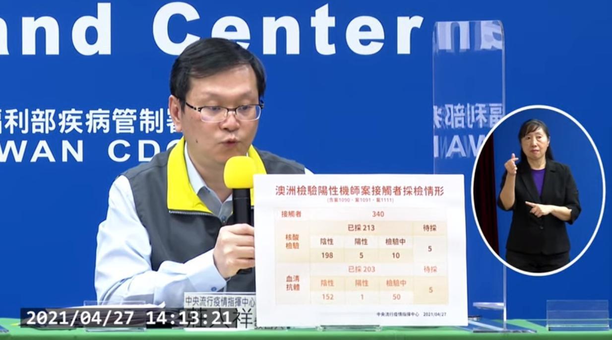 莊人祥表示，擴大採檢專案中再揪出3人血清抗體呈陽性。（翻攝自疾管署YouTube）