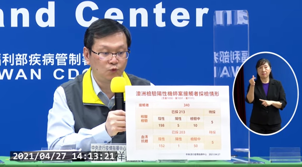 莊人祥表示，擴大採檢專案中再揪出3人血清抗體呈陽性。（翻攝自疾管署YouTube）