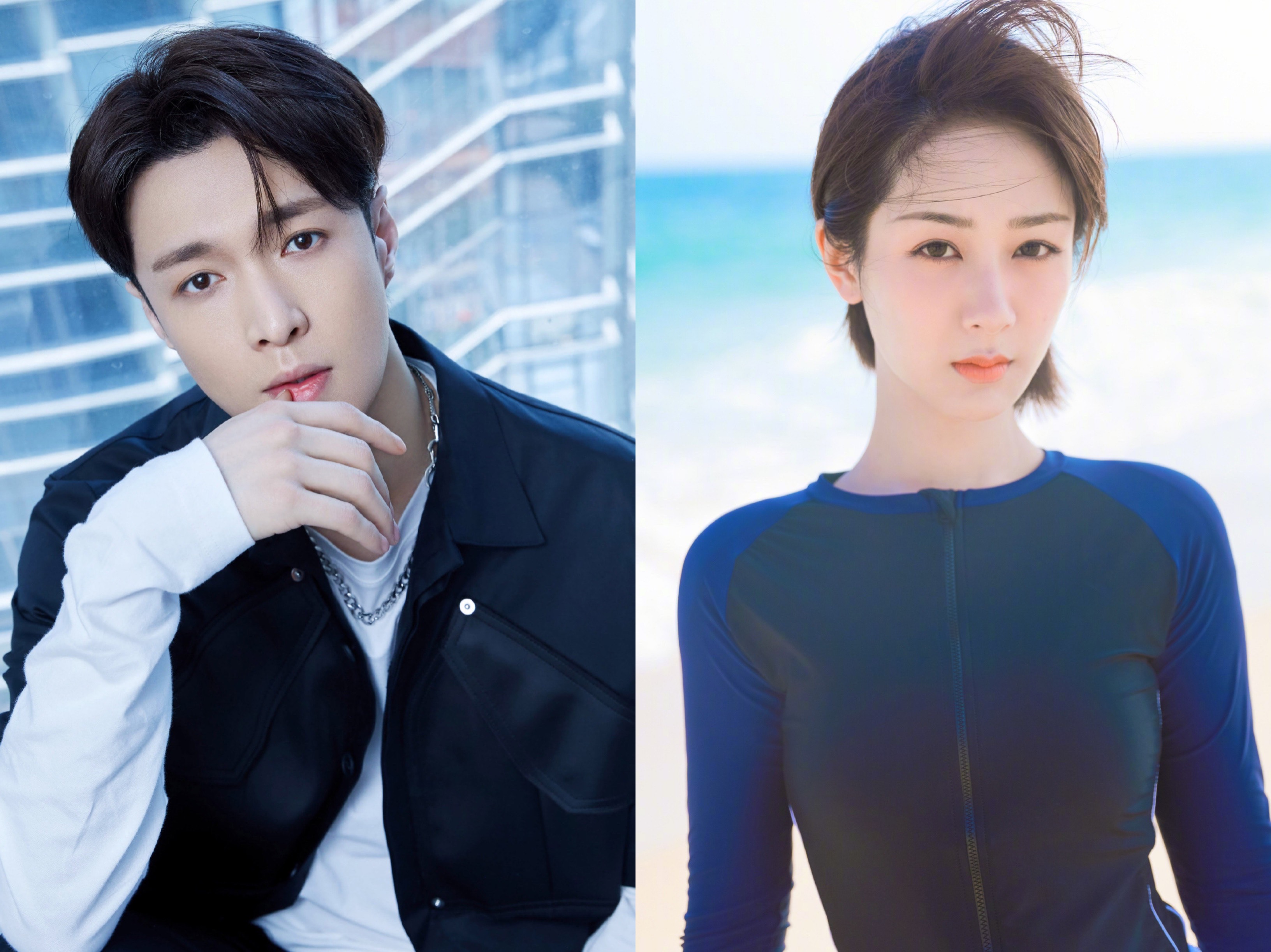 張藝興與楊紫傳出熱戀消息，網友紛紛敲網求證實。（翻攝自張藝興、楊紫微博）