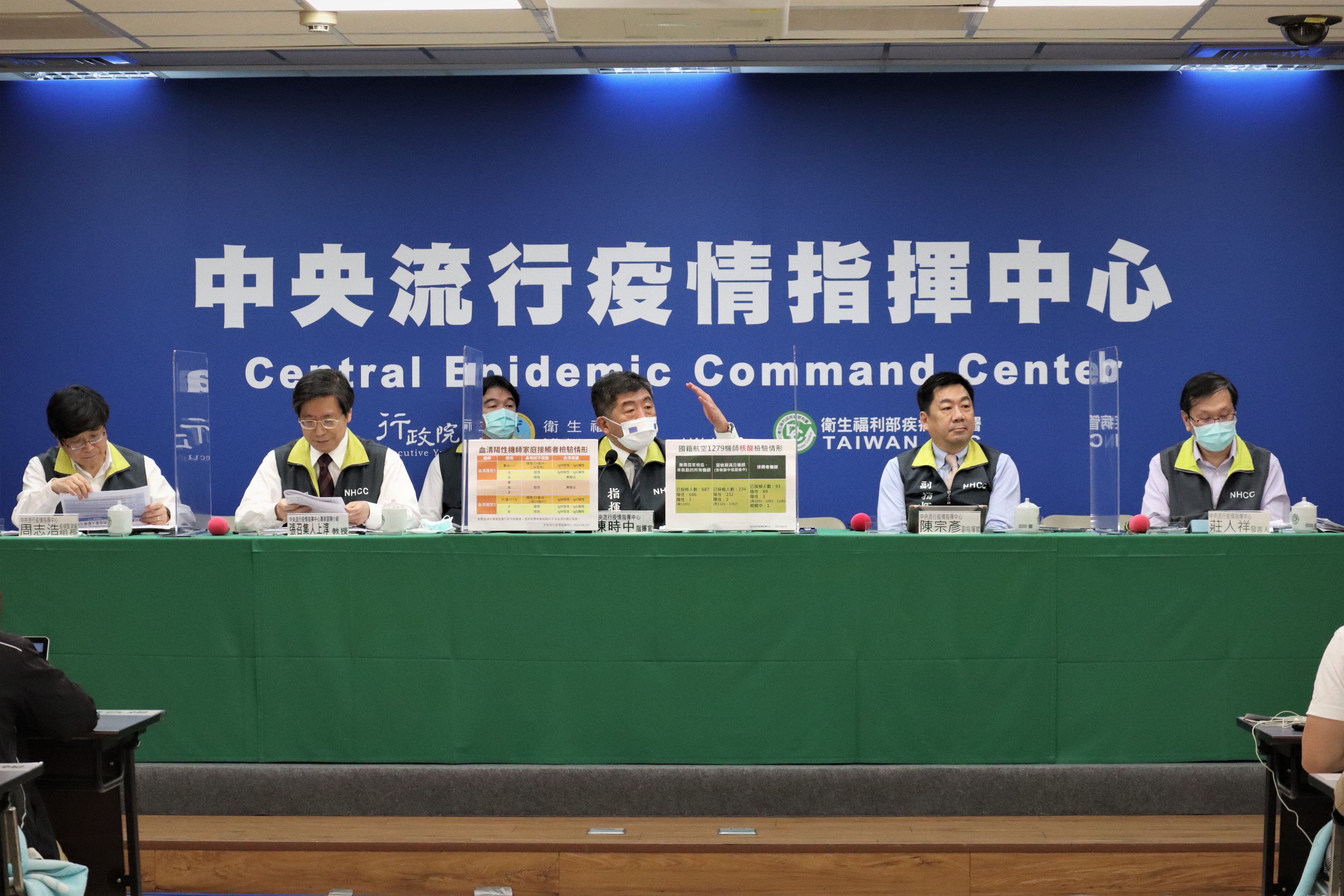 針對案1112曾攙扶居檢期間跌倒的兄長案1068，陳時中表示，未來要通報「不得已的情形」。（指揮中心提供）