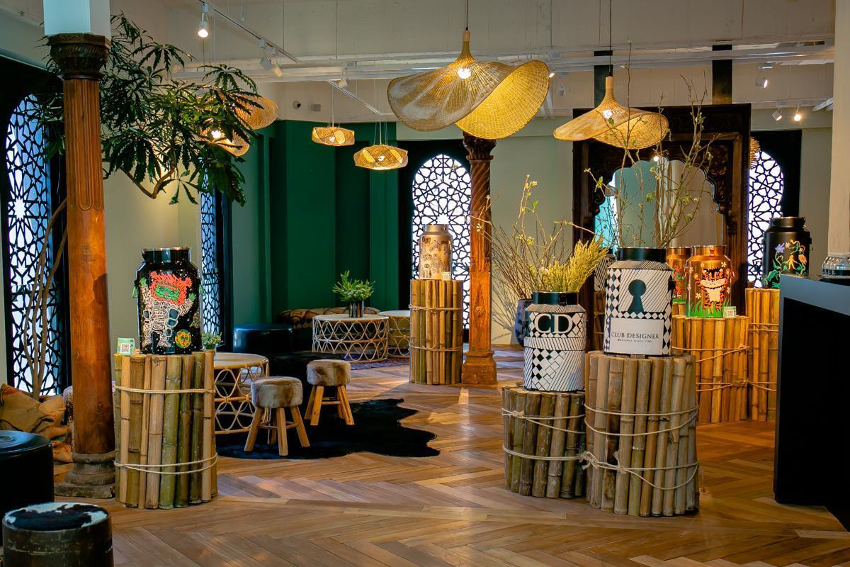 Club Designer在大安旗艦店4樓的Club Art藝文空間,舉辦了「春茶敘」展,邀請6位新銳藝術家合作。(Club Designer提供)