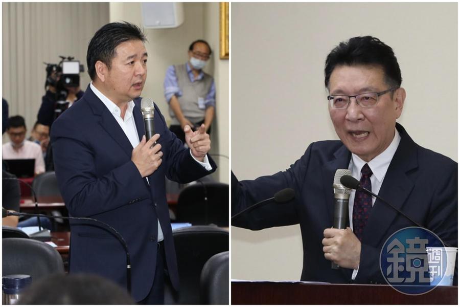 趙少康（右）批國民黨不團結，遭中常委反嗆「第一次分裂就是因為你」。
