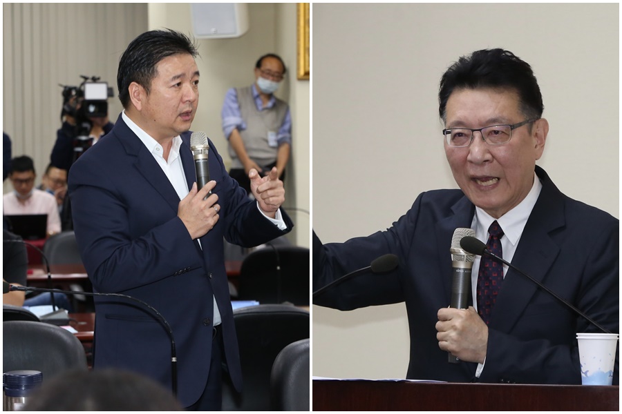 趙少康（右）批國民黨不團結，遭中常委反嗆「第一次分裂就是因為你」。