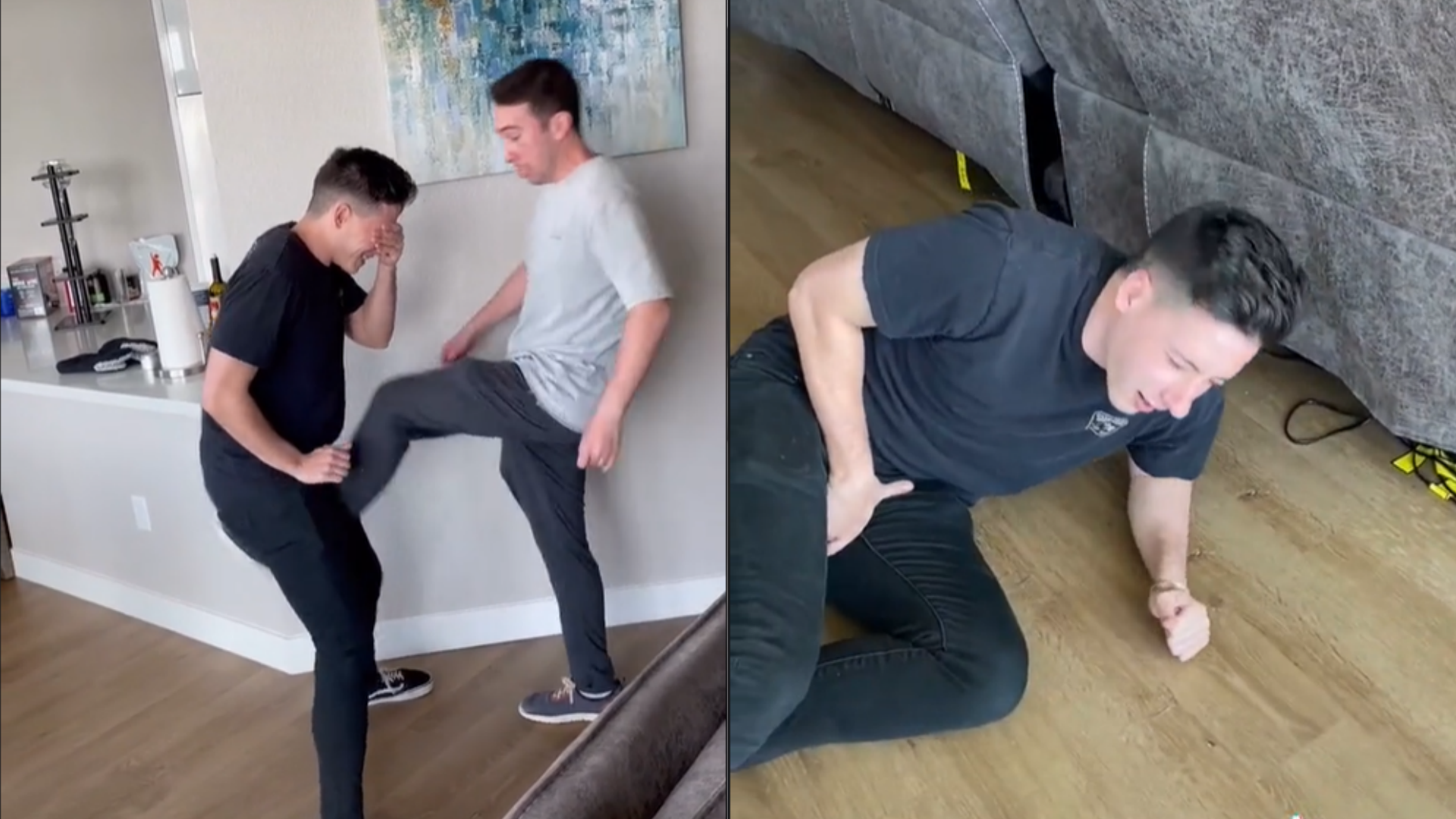 一名男子因車禍癱瘓，好友激勵他只要康復就給踢蛋蛋。（翻攝自chasegetsbetter抖音）