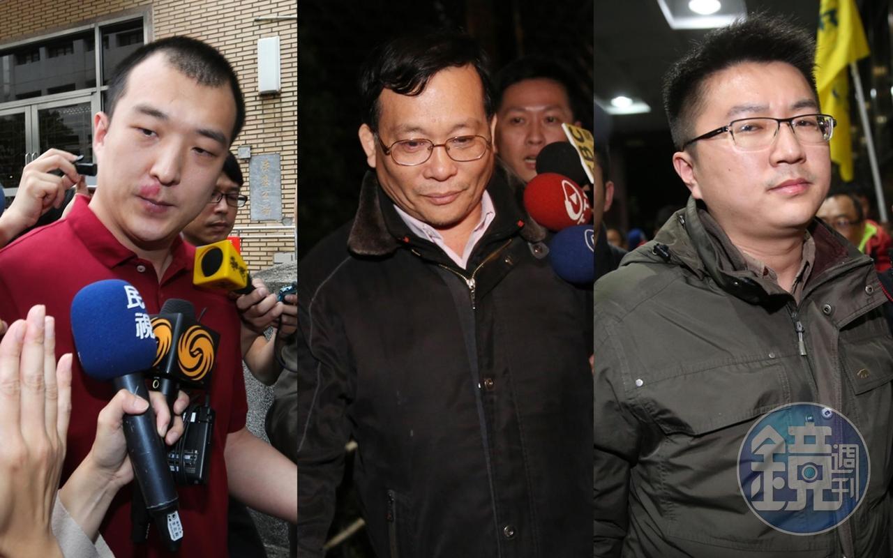 周泓旭(左起)、王進步、林明正遭起訴。(本刊資料照)