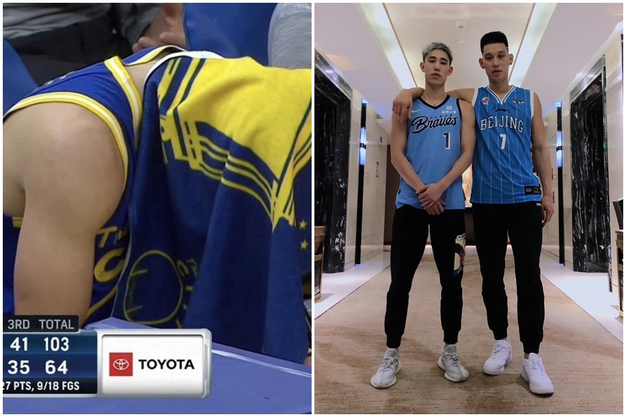 看到勇士慘敗，林書緯忍不住替哥哥抱屈。（翻攝自推特）