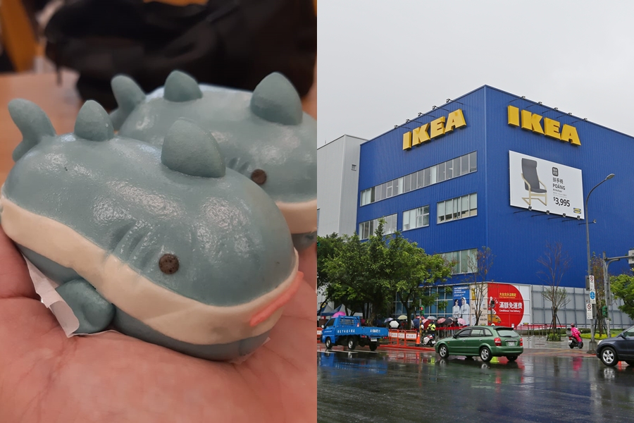 內湖IKEA昨日盛大開幕，其中獨家商品「鯊鯊包」熱賣到缺貨。（翻攝自臉書、本刊資料照）