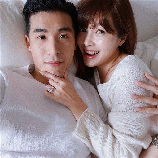廖曉喬2019年低調與萬寶投顧研究員董子淳結婚,丈夫是建中、交大畢業的高材生。(翻攝自廖曉喬IG)