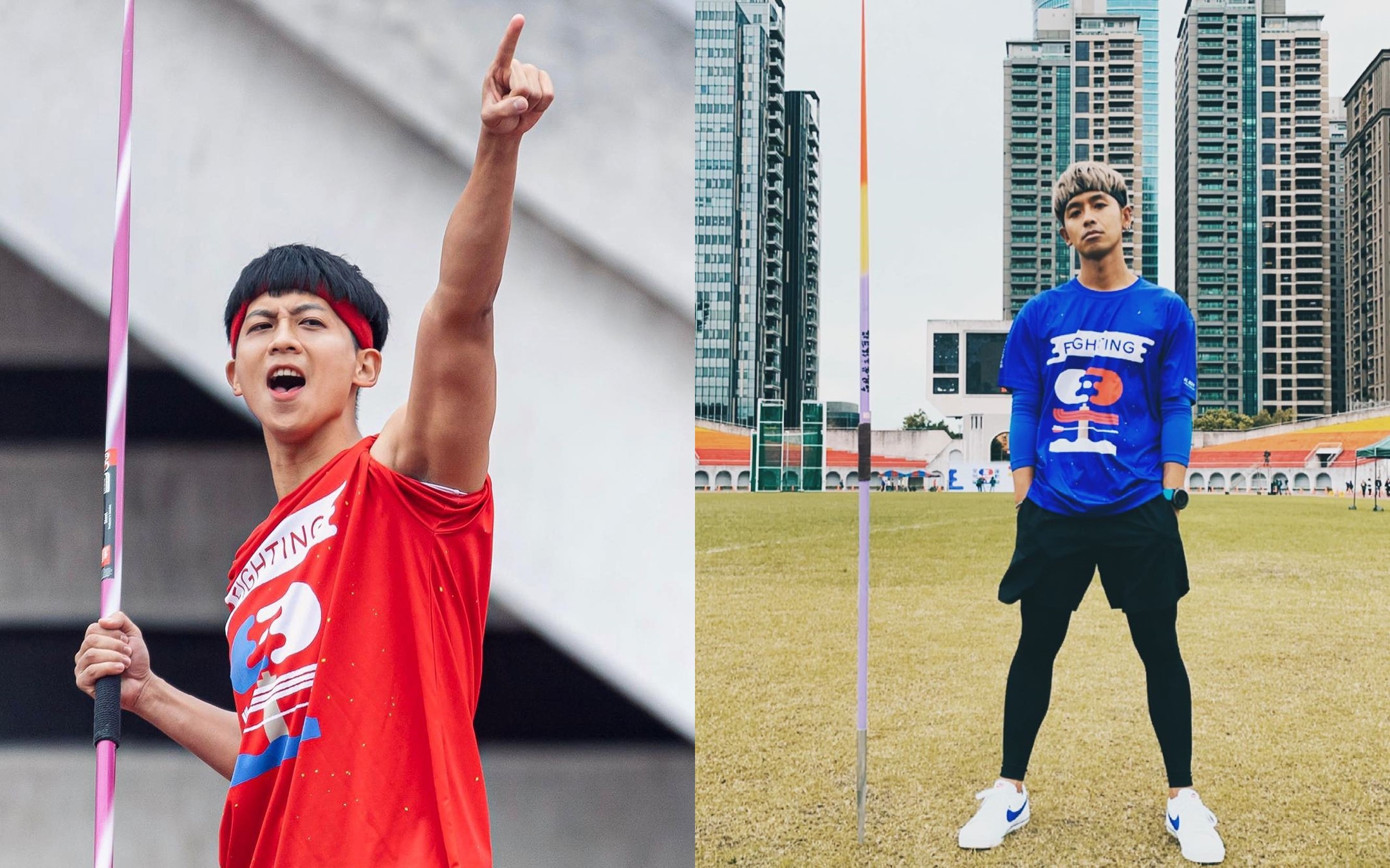 退賽的何孟遠（左）因在新播出的節目中獲選MVP，扯出鼓鼓罵髒話、沒運動家精神。（翻攝何孟遠、鼓鼓IG）