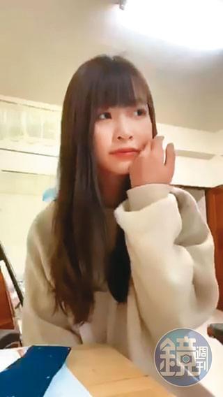 莊凌芸在生前最後的自拍影片中,向親友、粉絲道別。(莊母提供)