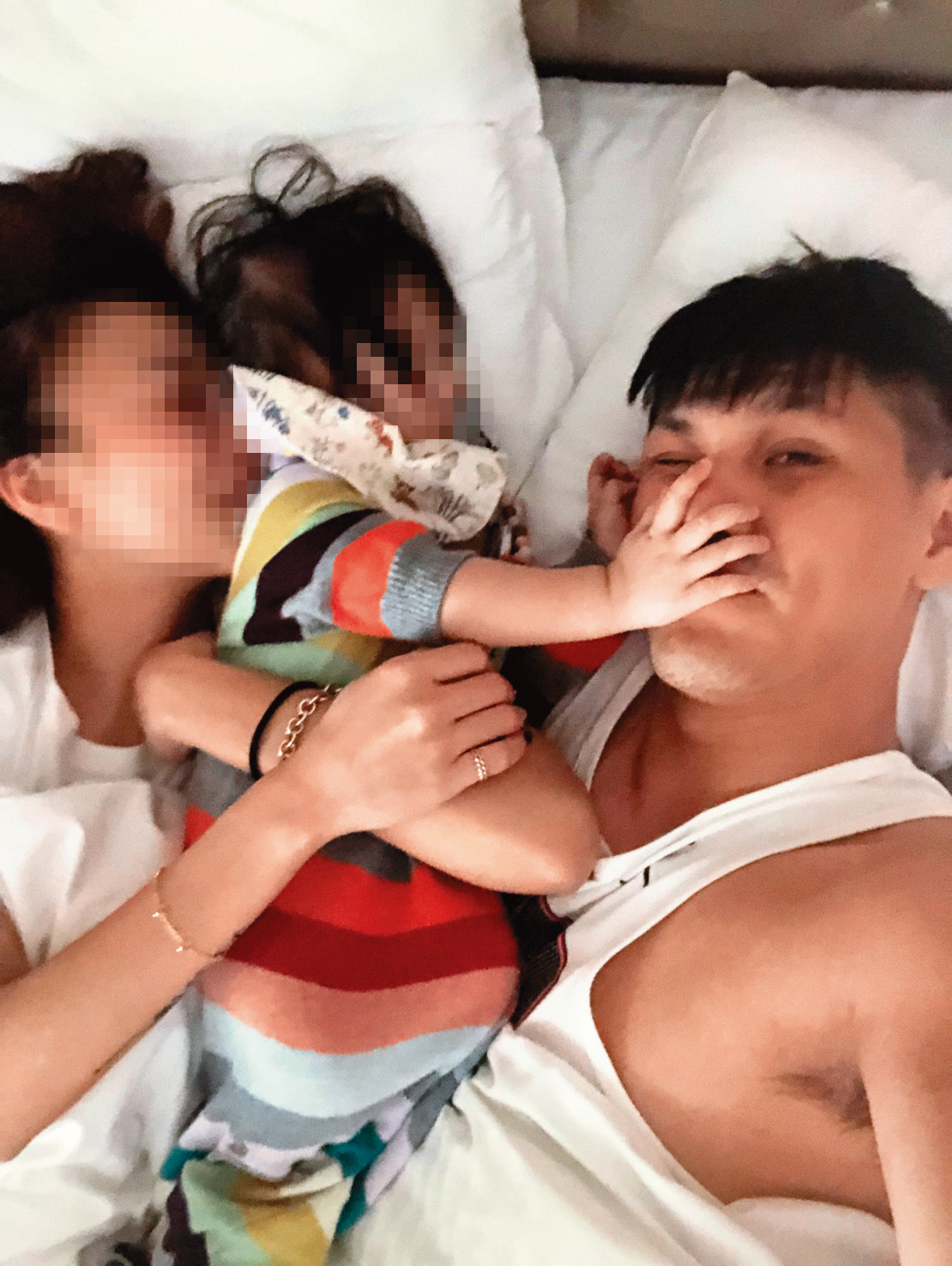 周士淵(右)和前妻育有1女,婚姻只持續14個月。(讀者提供)