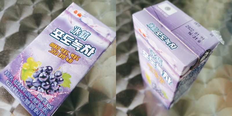 泰山冰鎮葡萄鮮冰茶進軍韓國,被許多懷念台灣飲料好滋味的當地網友狂推。(翻攝自goodssalhapssal推特)