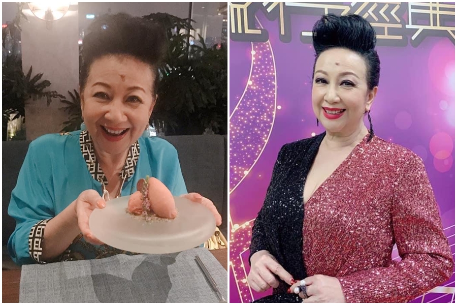 港星薛家燕自爆上廁時不小心開直播。（翻攝自薛家燕臉書）