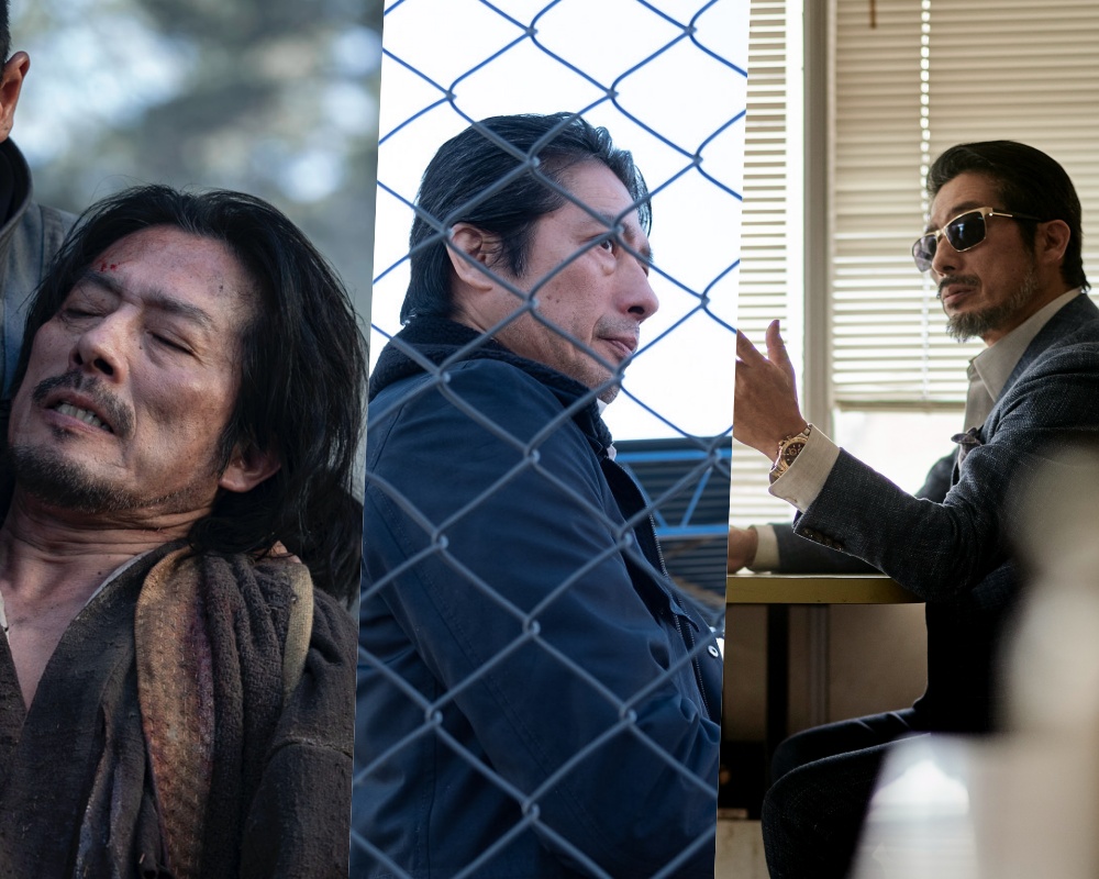 不管是電玩題材的《真人快打》（左起）、日本公害《惡水真相》、還是活屍題材《活屍大軍》，真田廣之堪稱是近年作品大量曝光的日本演員。（華納兄弟、采昌國際、Netflix提供）